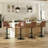 New upgraded backrest Swivel Upholstered Adjustable Height Counter & Bar Stool With Footrest-620830783