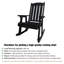 Chaise berçante d'extérieur en bois massif Ruvimbo-86843596