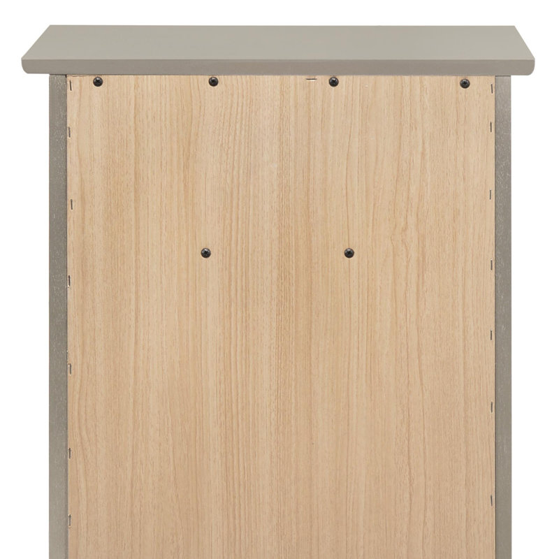 Modern Nightstand, Nightstand with 1 Drawer 1 Door, Champagne
