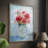 Red Geraniums Framed Print - Solid Wood-1757474998