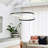 Lustre moderne intelligent 1 lumière avec télécommande Keahi Wi-Fi-788320834