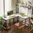 Emarri L-Shaped Metal Base Computer Desk-405237555