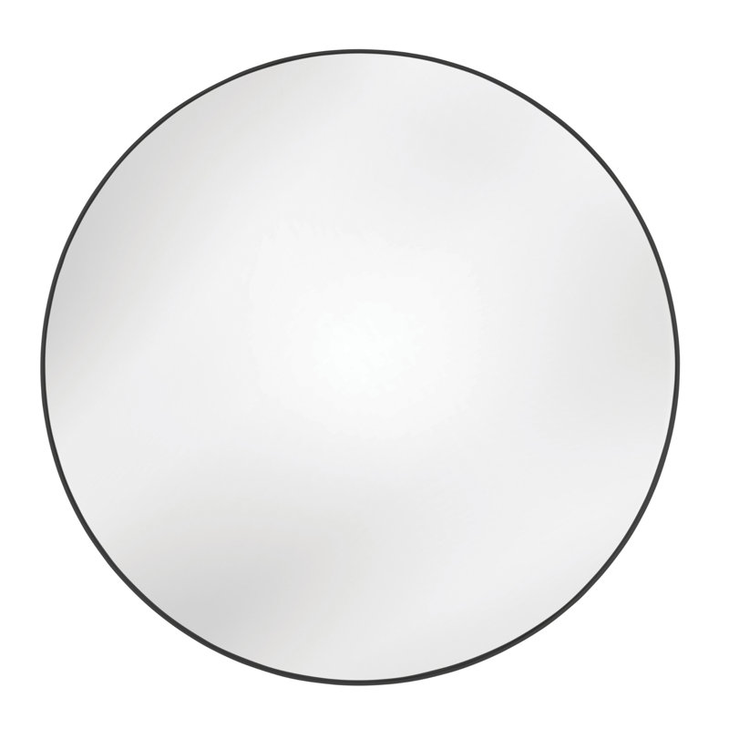 Miroir d'appoint Nieves, Noir, 60 po x 60 po