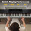 88 Keys Semi Weighted Electric Piano Keyboard With Wood Piano Bench For For Beginners, Portable Digital Piano 88 Key Weighted With 3-pedal Unit-531223667