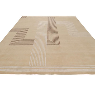 Hand Knotted Geometric Area Rug