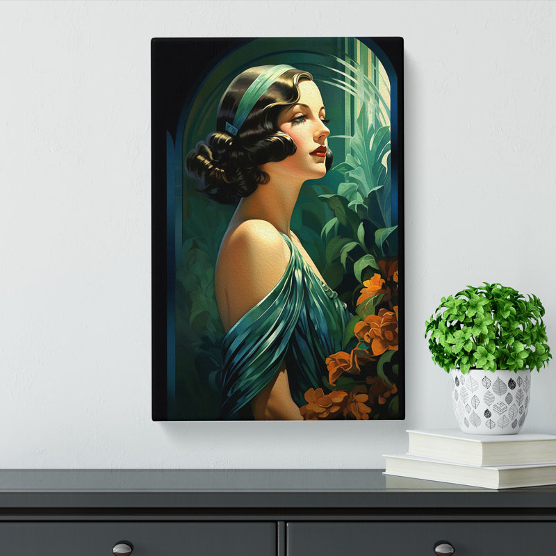 Art Woman Classicism - Wrapped Canvas, 76cm H x 50cm W x 3cm D