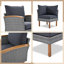 Ensemble complet de canapé modulaire d'extérieur avec table basse et coussins lavables-1877469360
