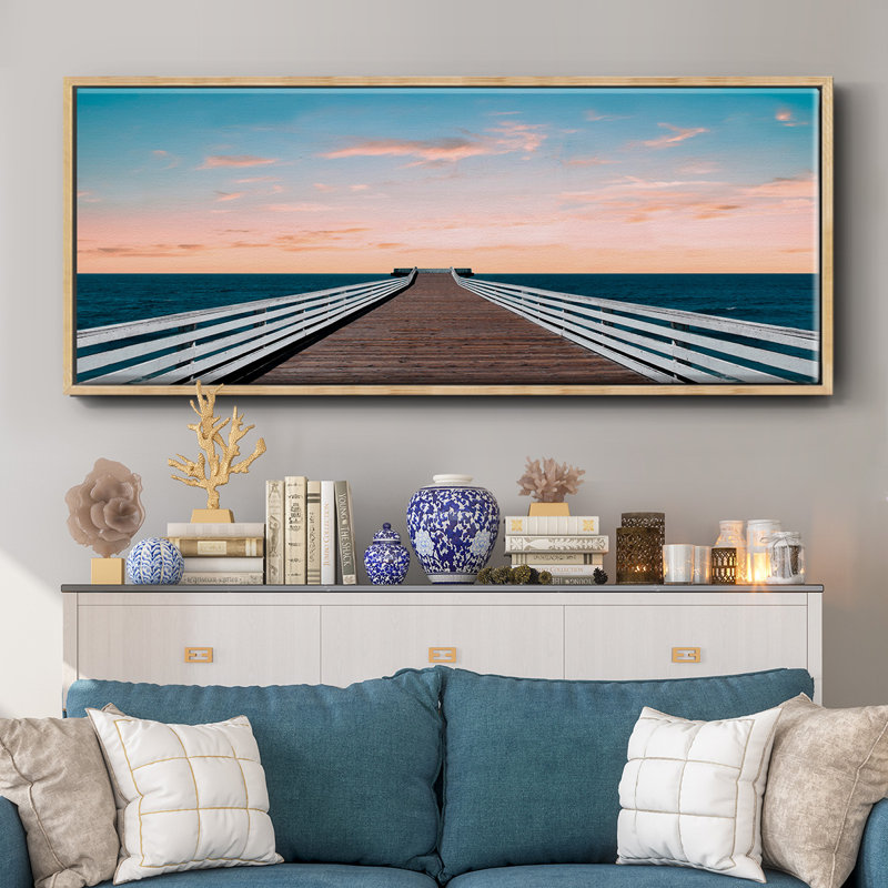 West Coast Sunset - toile encadrée, H 20 po x l 50 po