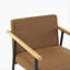 Tabouret de comptoir avec cadre en fer - ensemble de 2 - noir et brun rougeâtre