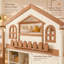 Lit mezzanine enfant en forme de maison Benedict avec escalier de rangement, armoire et étagère ouverte, cadre de lit mezzanine en bois robuste avec rangement multifonctionnel et peu encombrant pour enfants-776062441-776062447