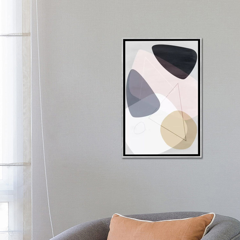 «graphic cl. "b" par mareike böhmer-impression sur image, Toile avec cadre argenté, H 26 po x l 18 po x 1,5 po