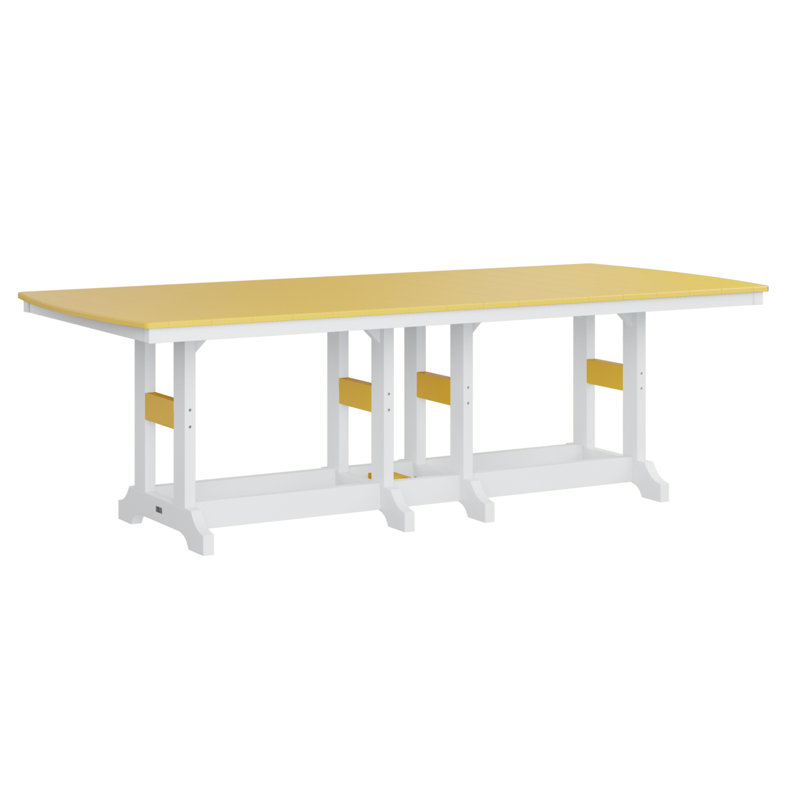 Table de salle à manger Calabria, H 35,5 po x l 96 po x P 44 po, Jaune soleil levant