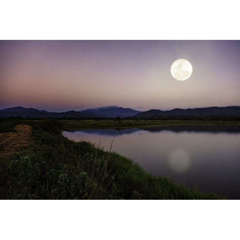 Moon Light Reflection - Wrapped Canvas Print, 81cm H x 122cm W x 3.8cm D
