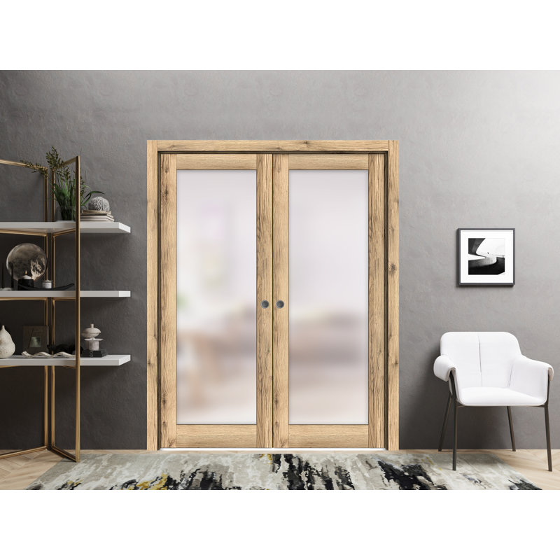 Portes à panneaux coulissantes en bois lambrissé Planum, 36 po x 84 po