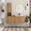 Ensemble de meuble-lavabo simple 48 po avec plateau en résine Bellmead et armoire murale de 12 po