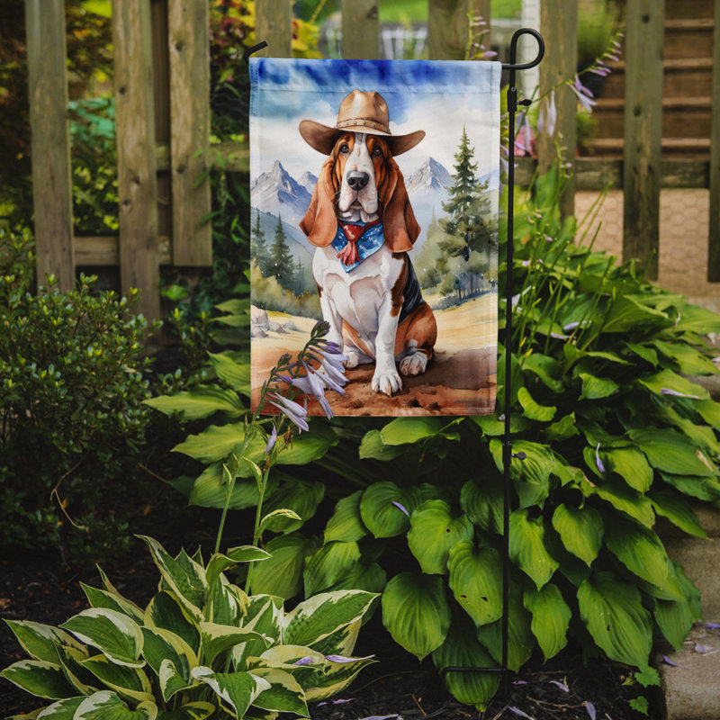 Drapeau Cowboy Welcome Garden, Basset hound