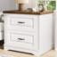 Ensemble de lit plateforme en velours avec 2 tables de chevet Farmhouse-1843481526-1843481525