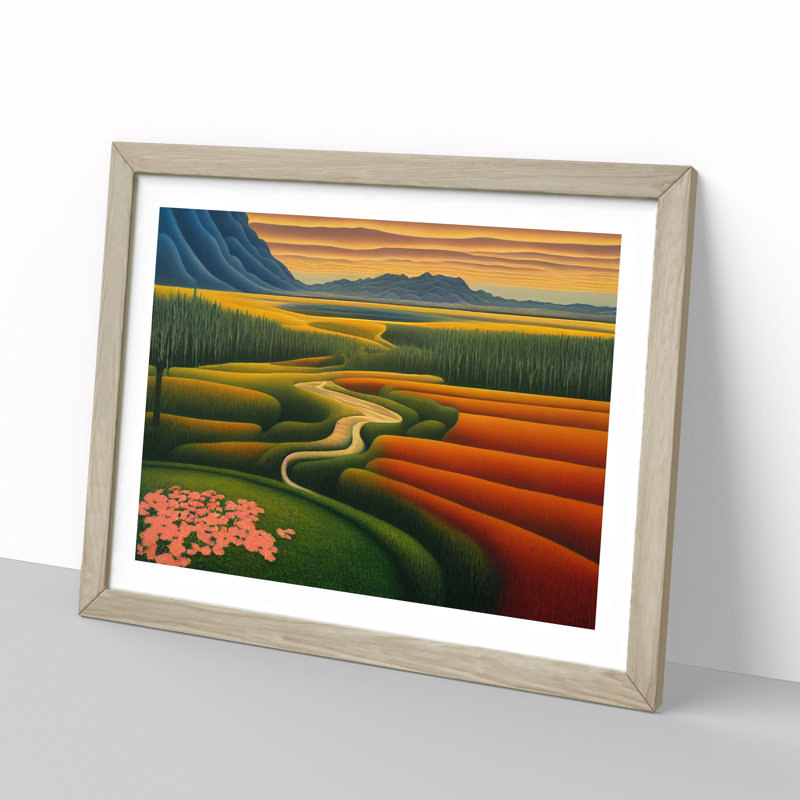 Spellbinding Spring Meadow Landscape - Framed Print, Oak Framed, 25cm H x 34cm W x 2cm D