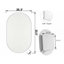 Armoire à pharmacie encastrée ovale 20 po x 34 po, armoire de salle de bain murale en métal avec miroir et tablettes réglables-1602835724