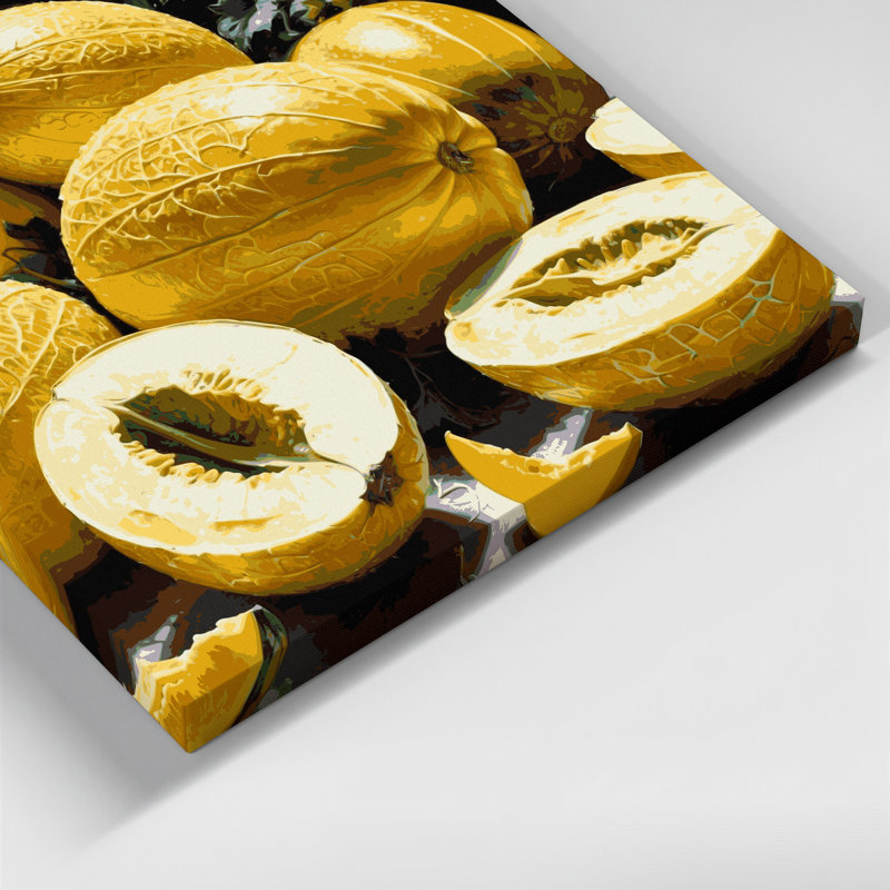 «Fruit Canary Melon», art mural sur toile, H 12 po x l 18 po