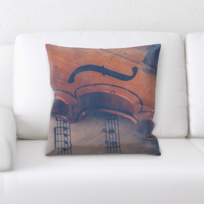 Coussin décoratif de feuille de violin et musicale Gorgas