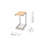 Moorea Aluminum and FSC Teak Outdoor Patio C-shape Side Table-1929431807