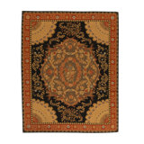 Hand-Knotted High-Quality Red/Beige/Black Area Rug