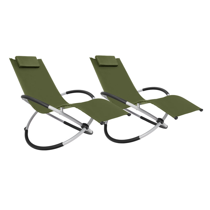 Asenith Folding Zero Gravity Chair, Dark Green