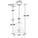 3 Light Metal Dimmable Bell Chandelier