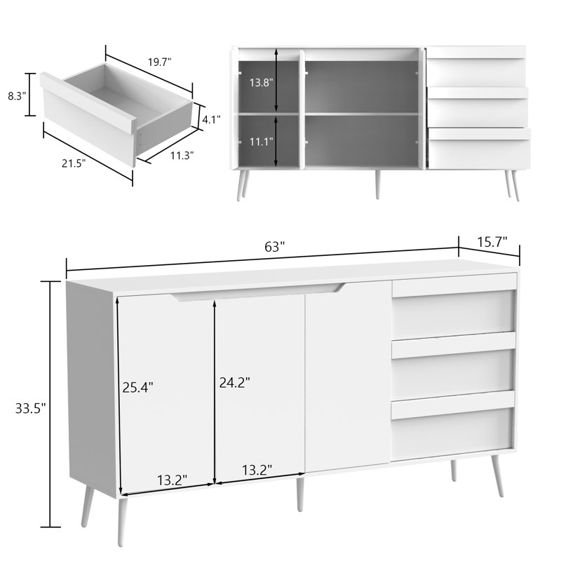 Mercer41 Evalisse 63'' Sideboard & Reviews | Wayfair