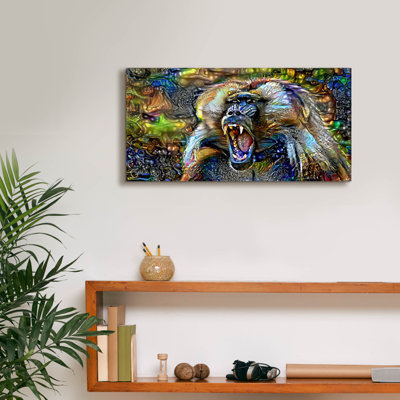 'Gelada Baboon' by Pedro Gavidia Canvas Wall Art, 24" x 12"