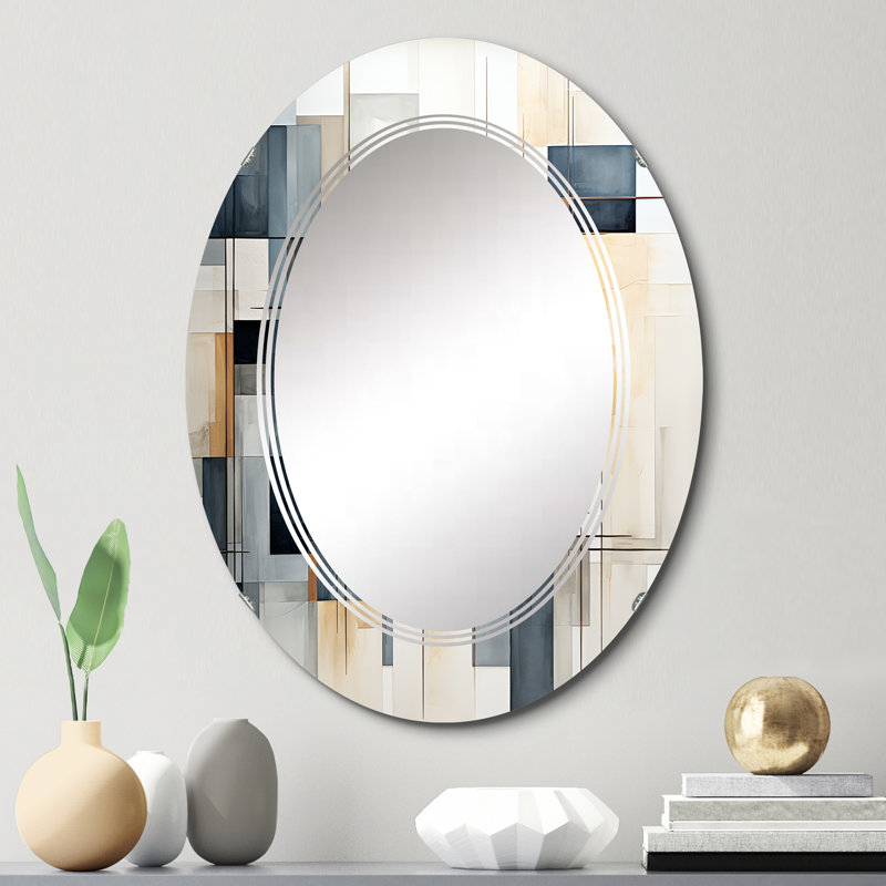 Trequest - Miroir mural moderne ovale, 30 po x 20 po