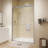 46"-48" W x 72" H Framed Double Sliding Shower Door in Brushed Nickel with Clear Tempered Glass, Dual Handles-133944992-134316722