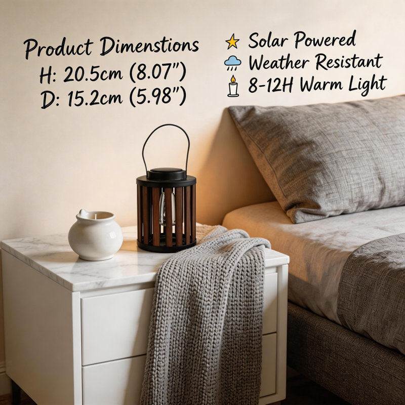 Lanterne solaire d'extérieur étanche, lampe solaire suspendue avec poignée, allumage et extinction automatiques au crépuscule, DEL blanc chaud pour jardin, terrasse, porche, cadeau pour femme, maman, grand-mère