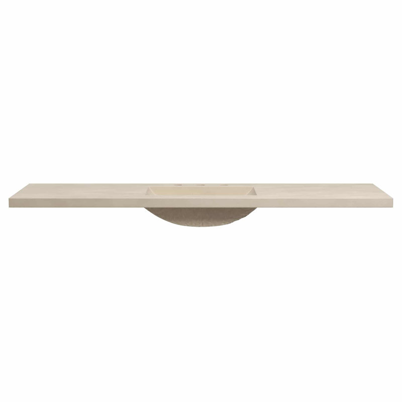 60" Palomar Vanity Top With Integral Sink In Earth - 8" Widespread Cutout, Sand, 8" Centers