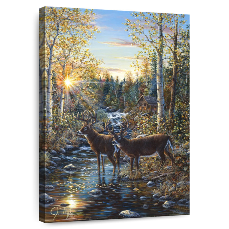 Brampt Two Whitetail Deer, 30" H x 20" W