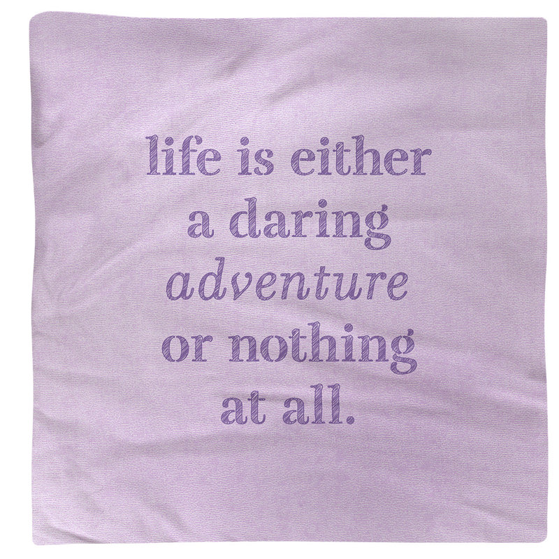 Serviette d’aventure à vie manuscrite, L 22 po x l 22 po, Mauve, Polyester