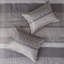 Luxurious 7-piece Grey/taupe Jacquard Comforter Set For Cal King