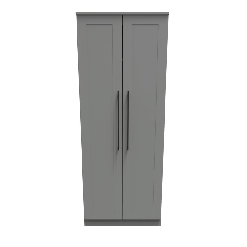 Fully Assembled 4 Door Wardrobe, Dusk Grey