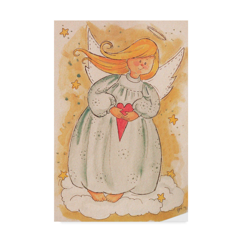 «Angel With A Heart», art sur toile, H 24 po x l 16 po x P 2 po