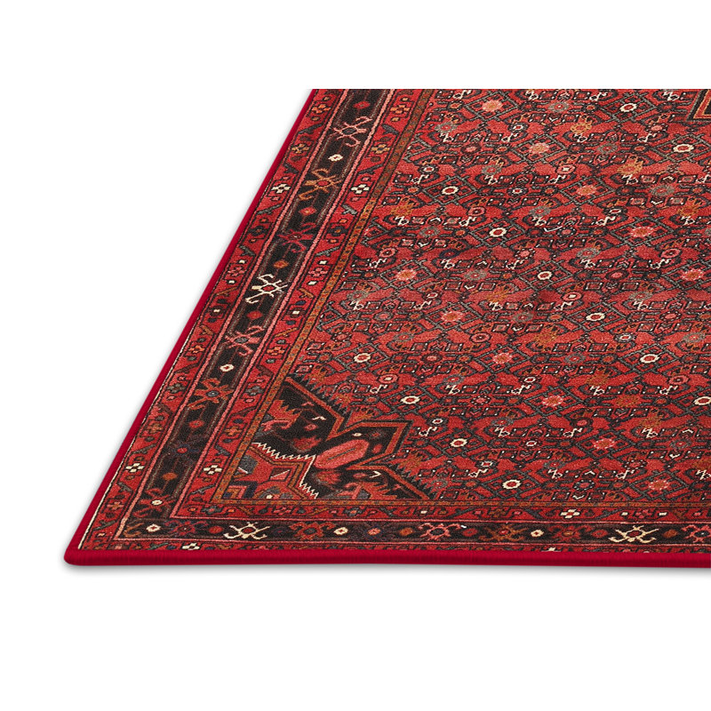 Tapis oriental rouge / noir, Rectangle 7 pi x 9 pi