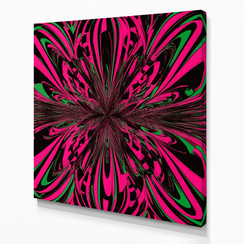 Op Art 16 Brown Canvas Wall Art, 8" H x 8" W