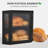 Corner Bread Box for Kitchen Countertop, Double Layer Bamboo Breadbox with Adjustable Partition, Modern Bread Storage Organizer