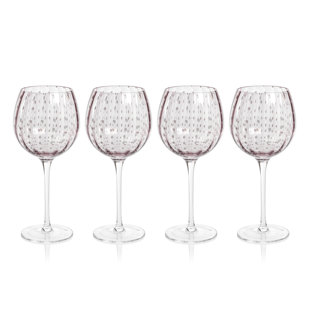 Pescara Dot Wine Glasses (Set of 4)