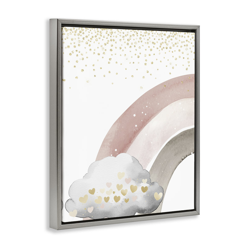 Cadre flottant Princess Dreams Rainbow, conception par Christine Simpson Art, Cadre flottant gris lustré, H 21 po x l 17 po