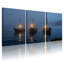«Nautical Boat In Fog With Light Reflection», ensemble de 3 impressions d'art sur toile-70165269