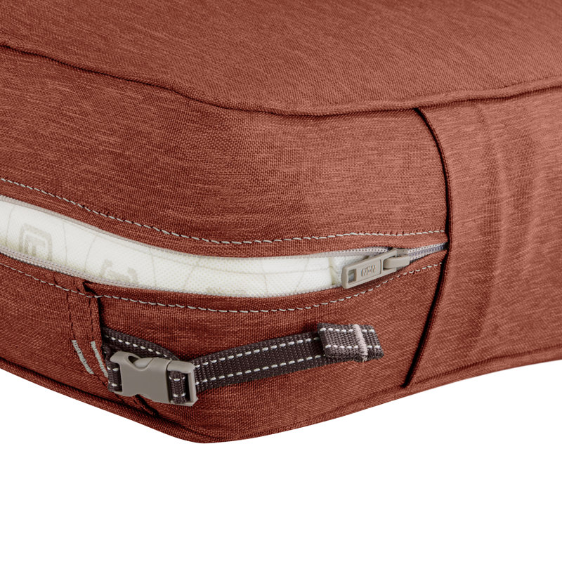 Pina Outdoor 5'' Cushion Cover, 5" H x 25" W x 27" D, Henna Red