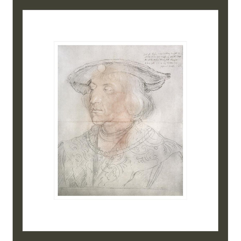 «Maximilian I Emperor of Allemagne (1459-1519)» par Albrecht Dürer, impression giclée encadrée, H 15,37 po x l 13,75 po