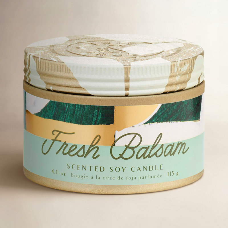 Petite bougie en étain Balsam, Petite boîte