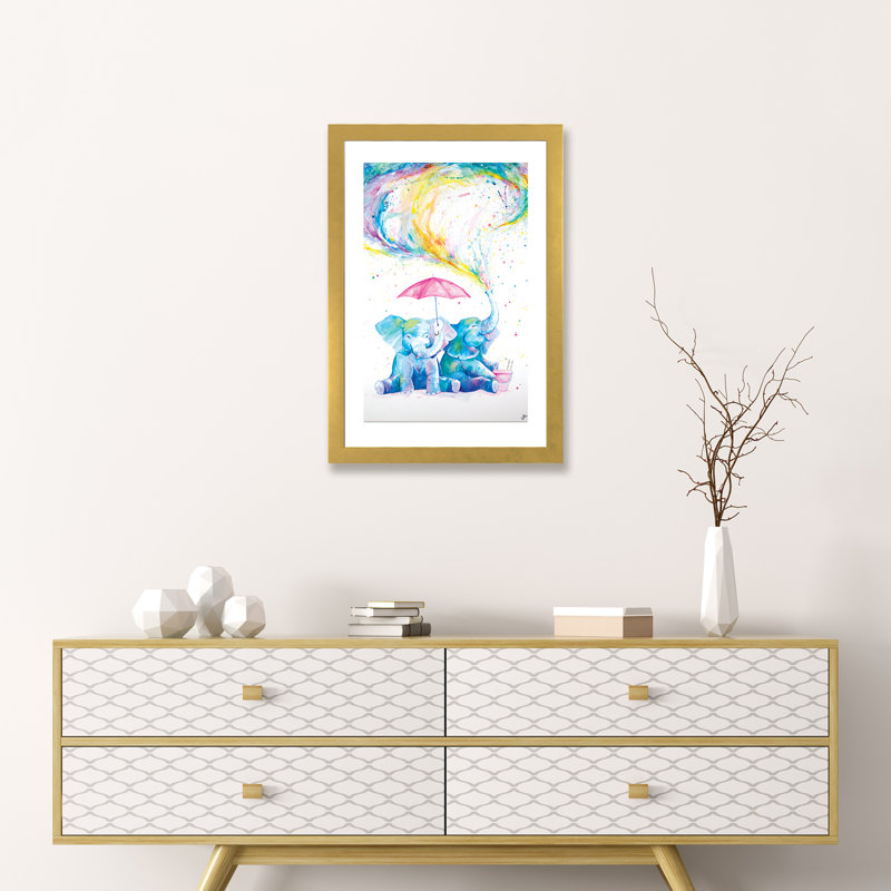 Animals, Gold Framed Fine Art Paper, 24" H x 16" W x 1" D